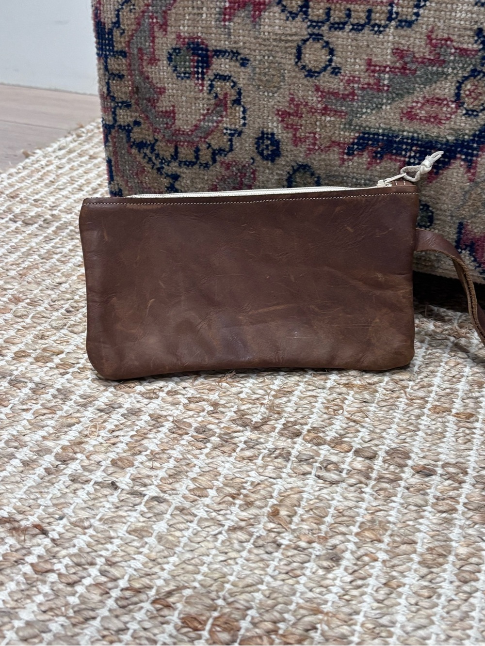 Brown Leather Clutch